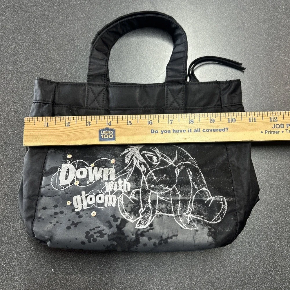 Disney Eeyore Tote Purse Down with Gloom Zip Closure 90s y2k